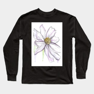 Flower Illustration Long Sleeve T-Shirt